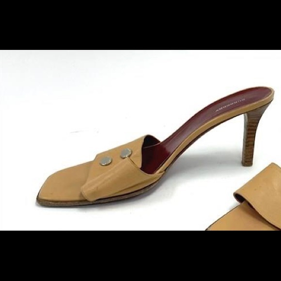 Burberry Authentic Open Toe Leather Women's Khaki Heels Sz: 40 - Picture 9 of 13
